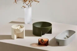 Kuru keramisk skål 24x12 cm mosegrønn
