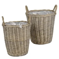 Kurv 2 stk 30/35 cm grå pil