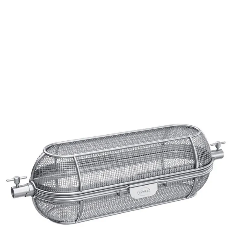 Kurv til rotisserie i rustfritt stål 43x15 cm