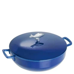 La Cocotte bouillabaisse støpejernsgryte med fiskeknott 28 cm 4,65L blå
