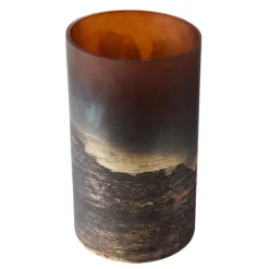 Lana vase 25 cm brun/gull