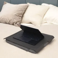 Laptray knebrett anti-slip 43x38 cm svart/grå
