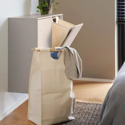Laundry Boks skittentøyskurv 30x43x70 cm Silver Cloud Grey