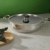 316 lav gryte 28 cm rustfritt stål