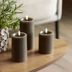 LED kubbelys 7,5x10 cm taupe