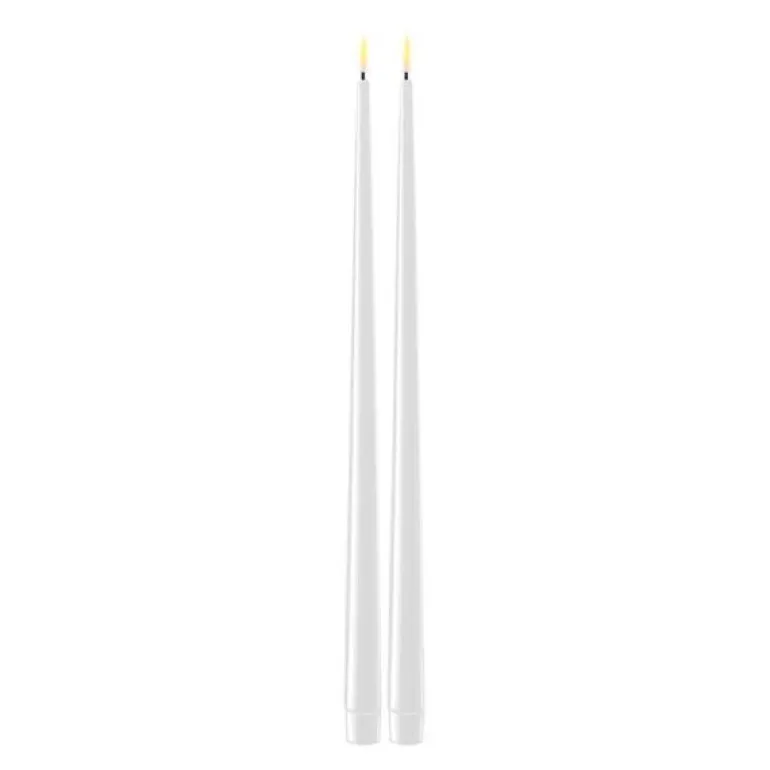 LED shiny dinner 2,2x38 cm 2 stk hvit