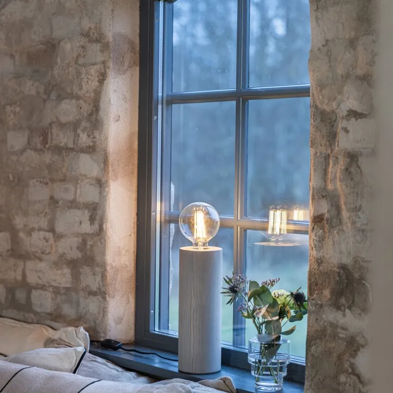 Legna bordlampe 28 cm gråbeiset