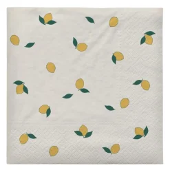 Lemon serviett 33x33 cm off white/gul