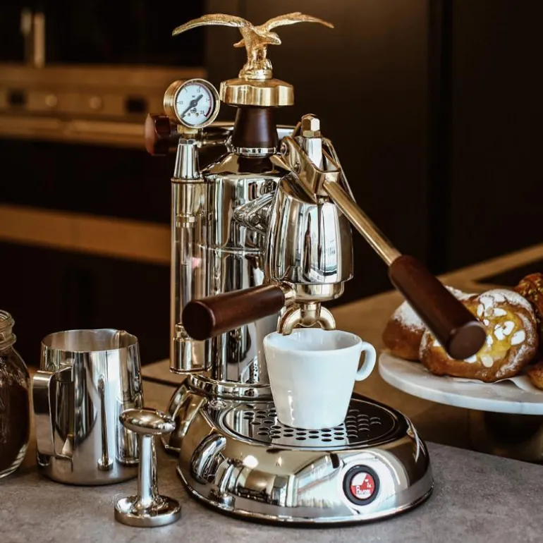 Lever espressomaskin 0,8L expo stål
