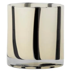 Liberty telysholder 10 cm hvit/svart