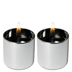 Lilly lyslykt 8, 2 stk m/ fuel 0,5L og 0,15L sølv