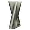 Lituus vase stor 32 cm røkfarget glass