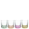 Lounge whiskyglass med farger 30,9 cl  4 stk