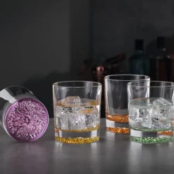 Lounge whiskyglass med farger 30,9 cl  4 stk