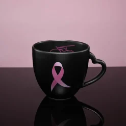Love kopp rosa sløyfe 35 cl svart