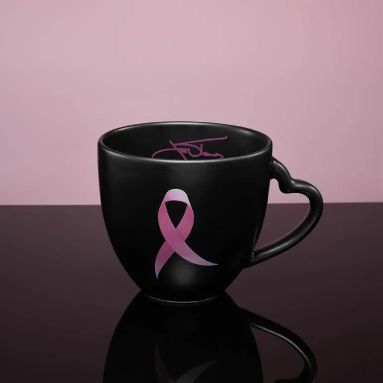 Love kopp rosa sløyfe 35 cl svart