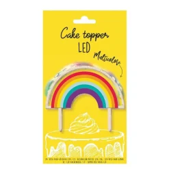 Love LED-kaketopp regnbue 11x9 cm multi