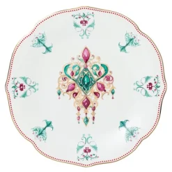 Lucia tallerken 28 cm hvit/rød/grønn