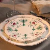 Lucia tallerken 21 cm hvit/rød/grønn