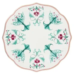 Lucia tallerken 21 cm hvit/rød/grønn