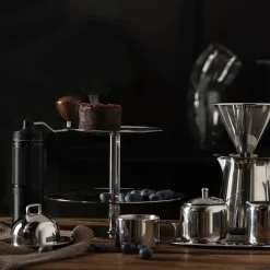 Lundi mini serveringsklokke blank