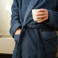 Luno morgenkåpe herre L/XL mørk blå