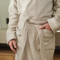 Luno morgenkåpe herre S/M beige