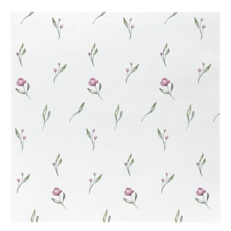 Lunsjserviett 33x33 cm 20 stk sommerblomst