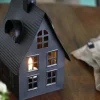 Luton lyshus 1 lys 23 cm svart