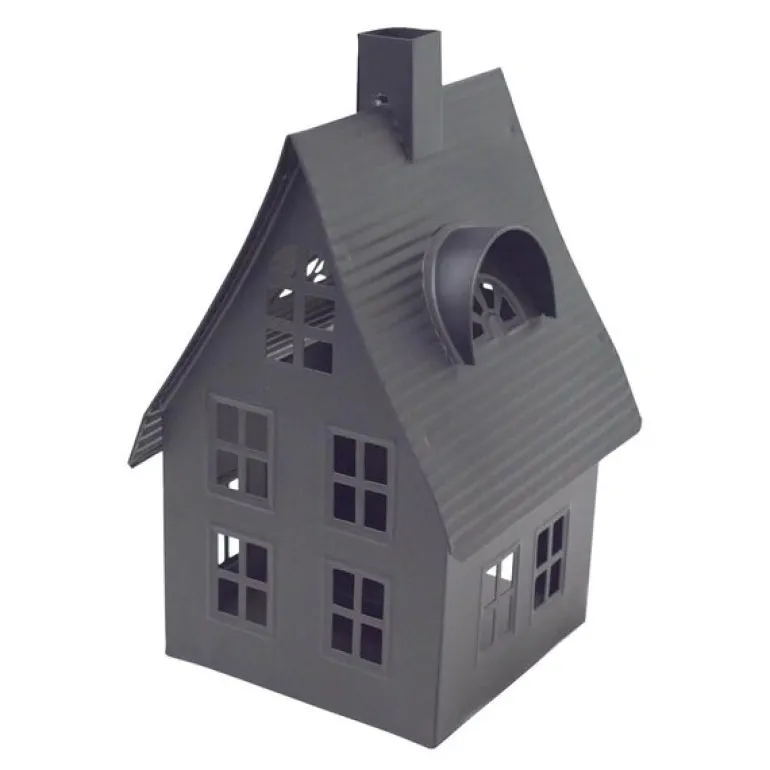 Luton lyshus 1 lys 23 cm svart
