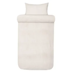 Lykke krepp sengesett 140x220 cm muldvarp