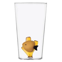 Marine Garden longdrinkglass 45 cl gul fisk og sjøgress