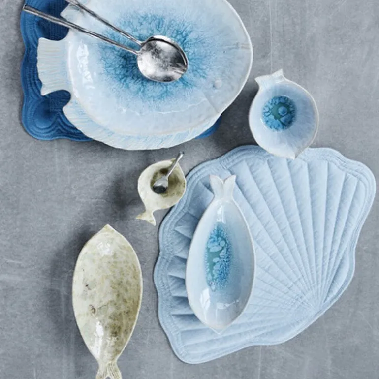 Marinelle serveringsfat fisk 28 cm blå