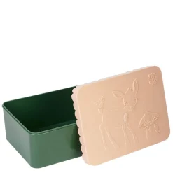 Matboks i plast ett rom 6x11x14 cm Rådyr fersken/mørk grønn