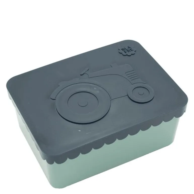 Matboks i plast ett rom 6x11x14 cm Traktor marineblå/blågrønn