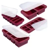 Matoppbevaring m/lokk silikon 2-cup 2x500 ml cranberry