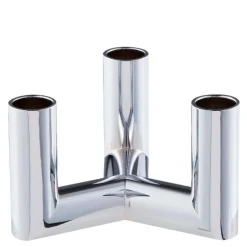 Matrix 3 armet lysestake 4,5 cm sølv