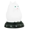 Mekanisk timer katt hvit