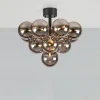 Merlot plafond taklampe 13 lys matt svart/smoke