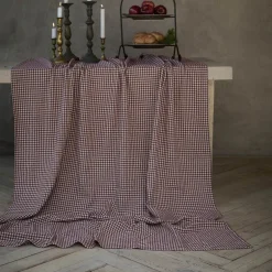Mette bordduk 140x280 cm vinrød