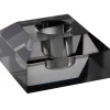 Milano lysestake kvadrat lav 4x6 cm smoke