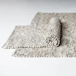 Milo ull gulvløper 70x140 cm melert gråbrun
