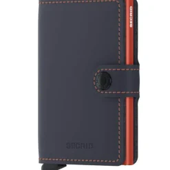 Miniwallet lommebok m/kortholder blå/orange