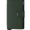 Miniwallet lommebok m/kortholder grønn/svart