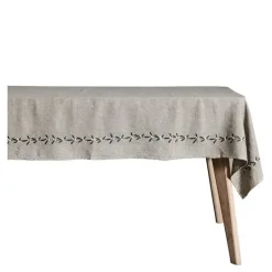 Missine duk 280x140 cm lin/grønn/hvit