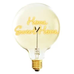 MITB lyspære LED 17 cm Home Sweet Home ravfarget