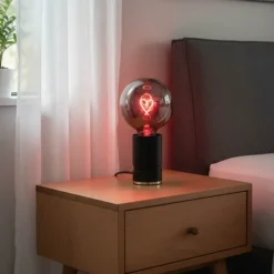 MITB Madison sokkel bordlampe 11 cm svart/gull aluminium