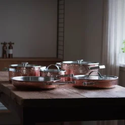 Mjölner XL grytesett 6 deler kobber