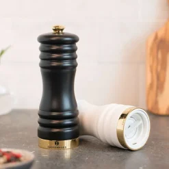 München kvernsett salt/pepper 15 cm svart/hvit/gull