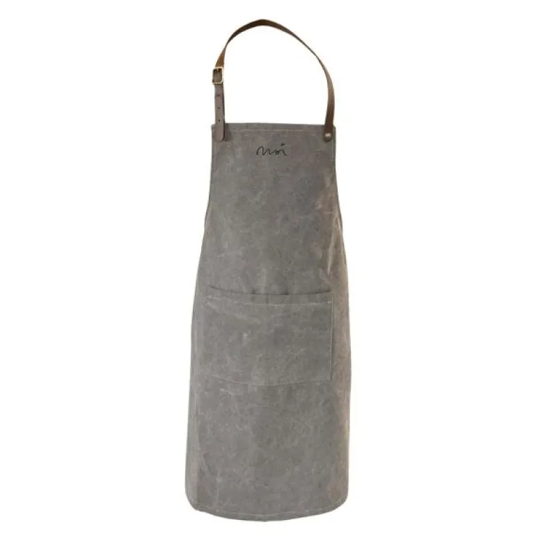 Moi forkle canvas grå/brun